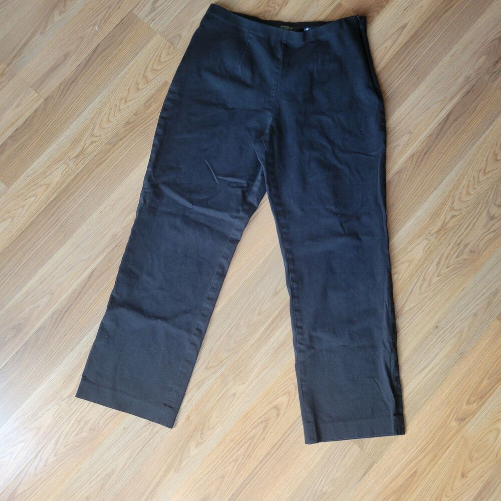 Eddie Bauer Bremerton Fit Pants Dark Gray Slate Straight Chino Trousers 14